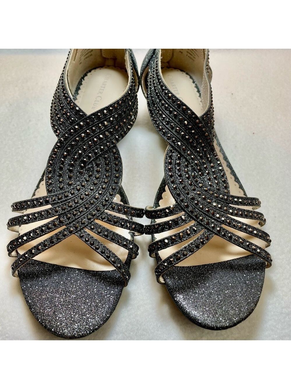 Charter Club Wedge Sparkle Sandals - Picture 2 of 8